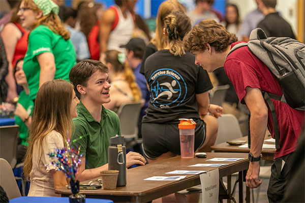 students attending an involvement fair