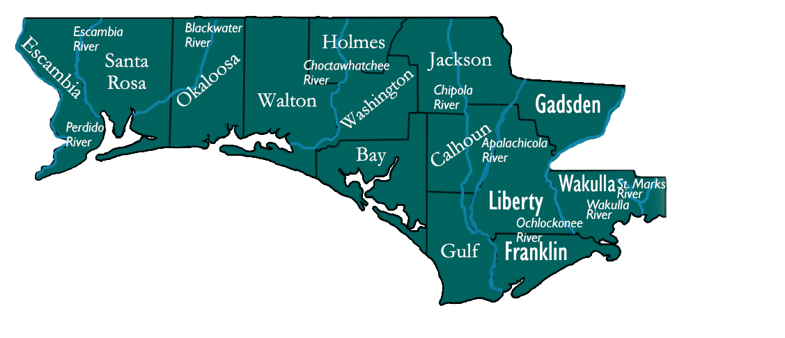 FPNHA final boundaries Perdido to Wakulla rivers