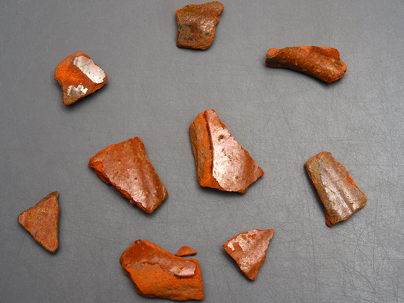 lead glazed coarse earthenware sherds