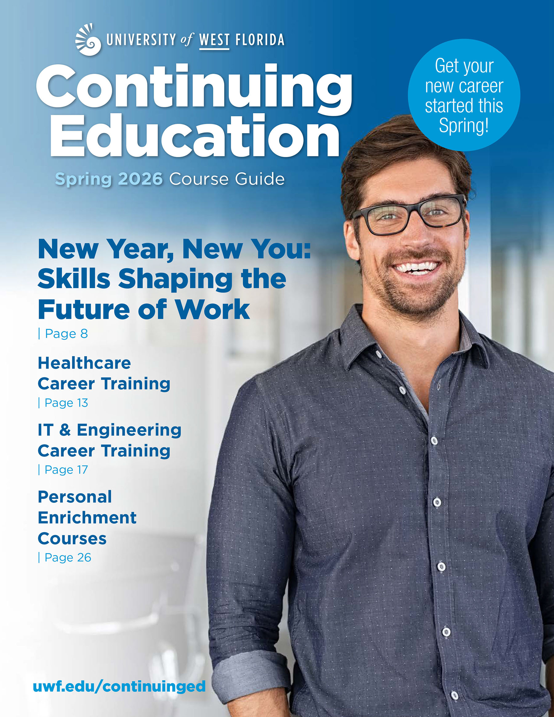 Happy professional in office setting