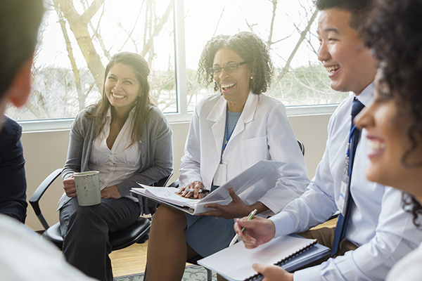 Meeting of healthcare professionals.