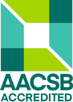 AACSB, Association to Advance Collegiate Schools of Business, Accredited logo.