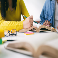 Teacher with student