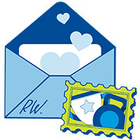 open envelope with award and kettle bell